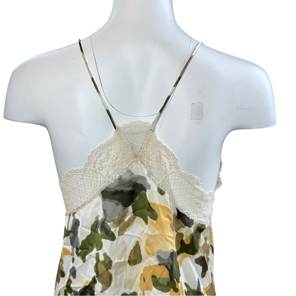 ZADIG & VOLTAIRE Christy Camou Cami Lace Trim Tank Top M - Picture 6 of 8